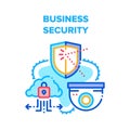 Business Security Technology Vector Concept Color Royalty Free Stock Photo