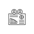 business seo, presentation line icon. Teamwork at the idea. Signs and symbols can be used for web, logo, mobile app, UI, UX Royalty Free Stock Photo