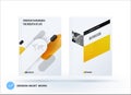 Business set of design brochure, abstract annual report, horizontal cover flyer Royalty Free Stock Photo