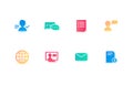 Business set icon button Design template vector