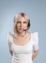 Business - call center operator isolated