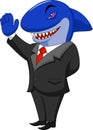 Business shark cartoon Royalty Free Stock Photo