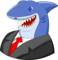 Business shark cartoon Royalty Free Stock Photo