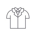 business shirt line icon, outline symbol, vector illustration, concept sign Royalty Free Stock Photo
