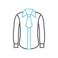 business shirt line icon, outline symbol, vector illustration, concept sign Royalty Free Stock Photo