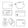Business - Simple Vector Outline Money Icons