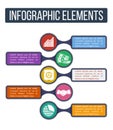 Business. Simply infographic step by step template with integrated icons.