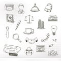 Business sketches of icons