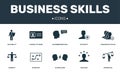 Business Skills set icons collection. Includes simple elements such as Integrity, Corporate Ethic, Altercation and