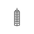 Business skyscraper line icon