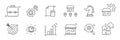 Business sme doodle icon set. Small, medium enterprise business hand drawn doodle sketch style icon. Local partnership