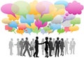 Business social media network speech bubbles Royalty Free Stock Photo