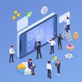 Business Software Isometric Design Concept Royalty Free Stock Photo