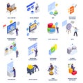 Business Software Isometric Set