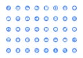 Business, Software Technology Blue icon set