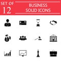 Business solid icon icon set, finance managment