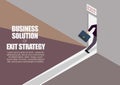 Business solution or exit strategy infographic