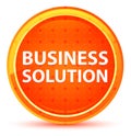 Business Solution Natural Orange Round Button Royalty Free Stock Photo