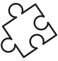 Business solutions, puzzle Isolated Vector Icon can be easily edit and modify Royalty Free Stock Photo