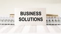 Business solutions text. Concept of consulting and solving problems Royalty Free Stock Photo