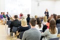 Business speakers giving a talk at business conference event. Royalty Free Stock Photo