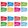 Business Speech Bubbles - Colorful English And German Vector Icons