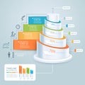 Business staircase diagram template.