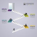 Business staircase. infographic design template. Vector illustration