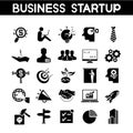 Business startup icons