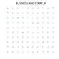 business and startup icons, signs, outline symbols, concept linear illustration line collection Royalty Free Stock Photo