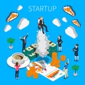 Business Startup Isometric Composition