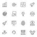 Business startup line icons set Royalty Free Stock Photo