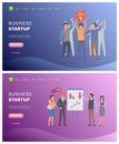 Business Startup People Successful Teamwork Set