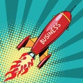 Business startup rocket