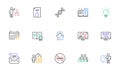 Business statistics, Chemistry dna and Ranking stars line icons for website, printing. For design. Vector