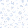 Business statistics icon set pattern