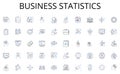 Business statistics line icons collection. Energy, Force, Velocity, Gravity, Motion, Friction, Thermodynamics vector and