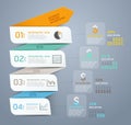 Business step arrow infographic template. Royalty Free Stock Photo