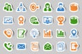 Business sticker icon set Royalty Free Stock Photo