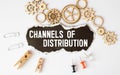 business still life. distribution channel, business concept Royalty Free Stock Photo