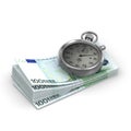 Business stopwatch and euro