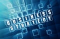 Business strategy in blue glass blocks