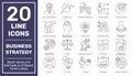 Business Strategy concept line icons set. Universal business strategy icons to use for web and mobile UI, set of basic Royalty Free Stock Photo