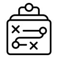 Business strategy icon outline vector. Success plan