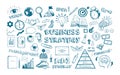 Business strategy icons Royalty Free Stock Photo