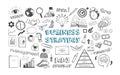 Business strategy icons Royalty Free Stock Photo