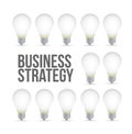 Business strategy idea light bulb pattern concept