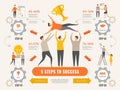 Business strategy. Infographic of 3 or 5 steps to finance success financial strategy vector business stages info concept