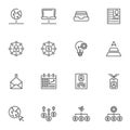 Business strategy line icons set Royalty Free Stock Photo