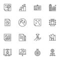 Business Strategy line icons set Royalty Free Stock Photo